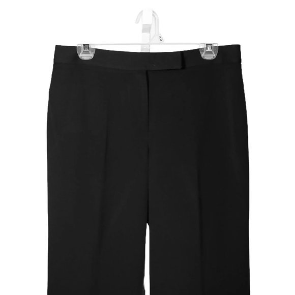 Brooks Brothers Women's Dress Pants Black Stretch Mid Rise Wide Leg Trousers 8 - Picture 4 of 7